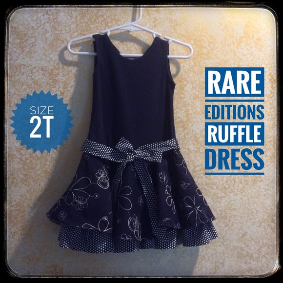 Rare Editions Other - Rare Editions Embroidered Ruffle Dress!